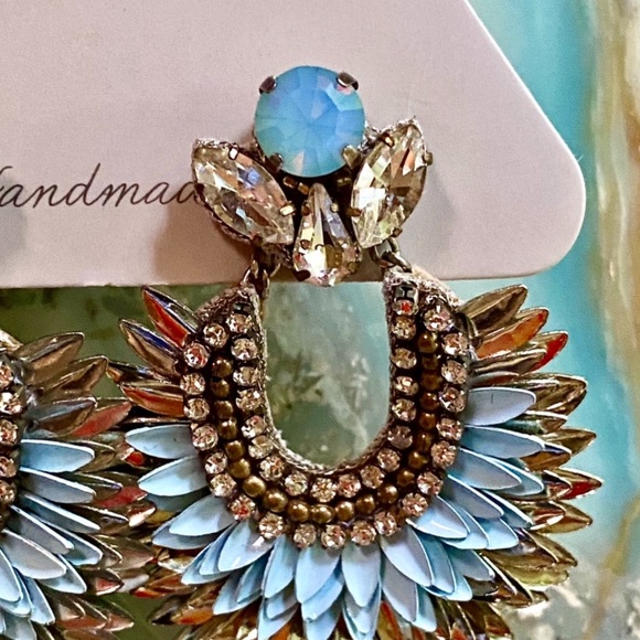 πΊπHPππΊ NWT Deepa Gurnani Crystal Lotus Petal Chandeliers - Picture 3 of 15